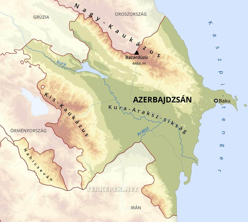 Azerbajdzsán térkép